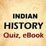 Indian History Quiz & eBook icône
