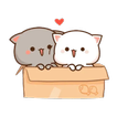 Mochi Peach Cat Stickers 아이콘