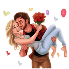 456+ Cute Couple Stickers أيقونة