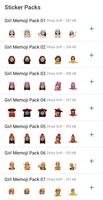 Girl Memoji Stickers for WA screenshot 1