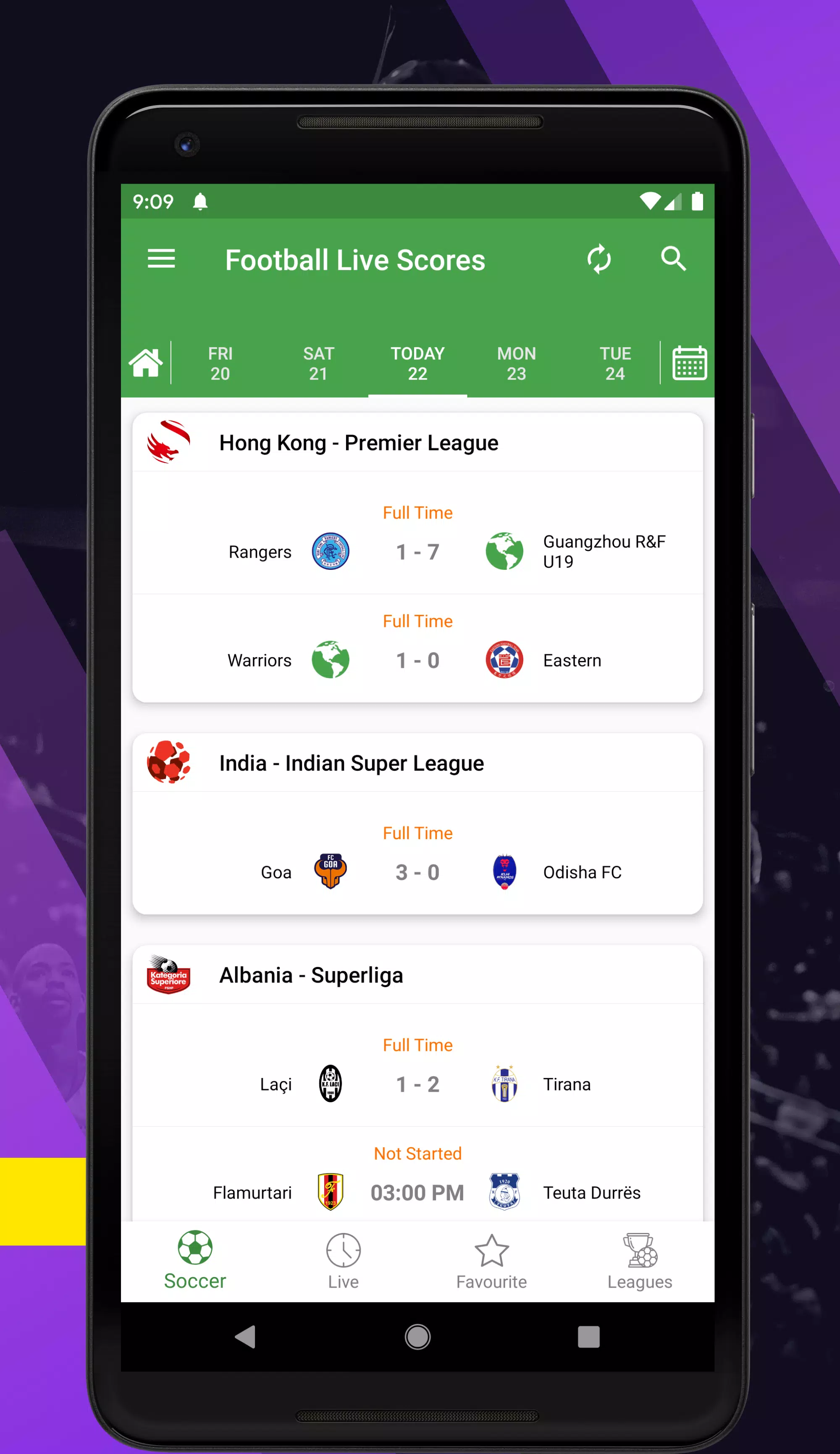 Football Livescores-Fixtures,Lineups,match Stats APK for Android