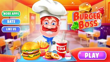 برغر بوس - لعبة طبخ الوجبات السريعة وخدمة الملصق
