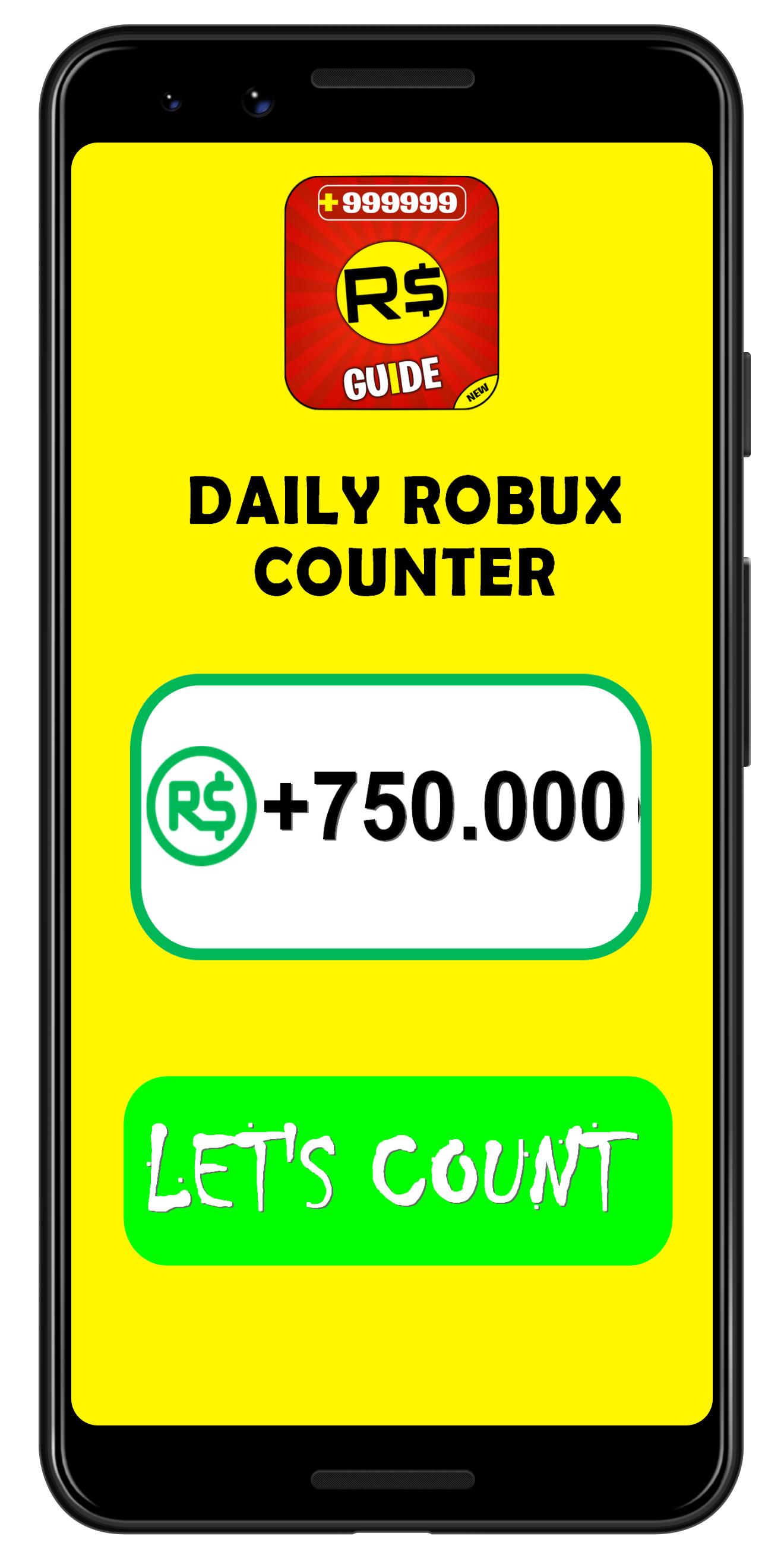 Free Robux Counter Guide Tips For Rbx Game For Android Apk Download - 750 robux free
