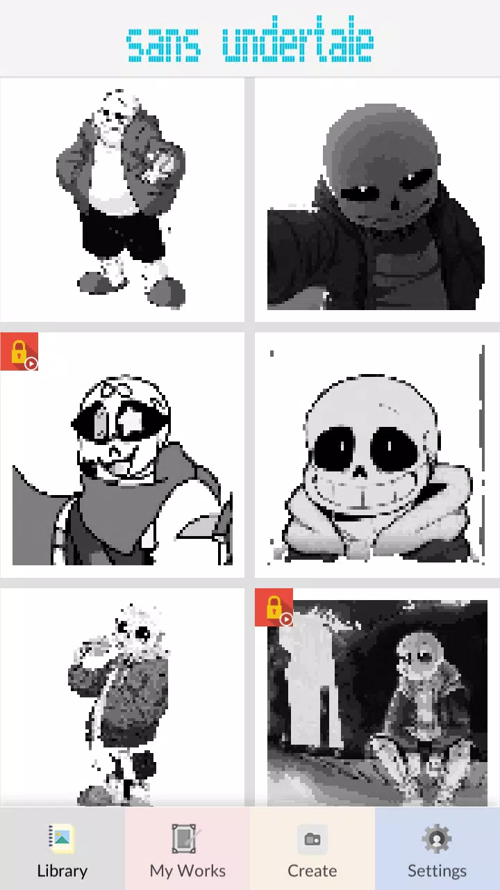 Download Sans Undertale Pixel Art Color APK v2.0 For Android