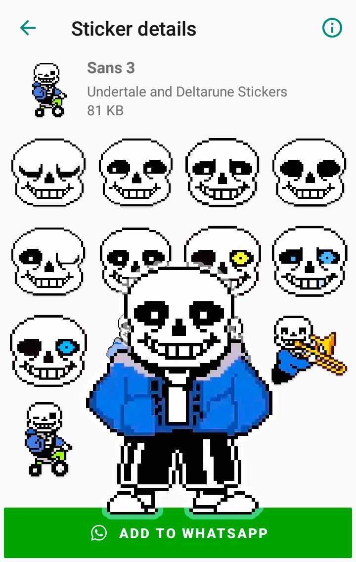 Sans Undertale And Deltarune Stickers For Whatsapp For Android