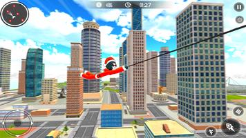 Santa Claus Stickman - Rope He تصوير الشاشة 1