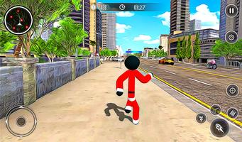 Santa Stickman City Hero - Mafia Crime Simulator 截图 1