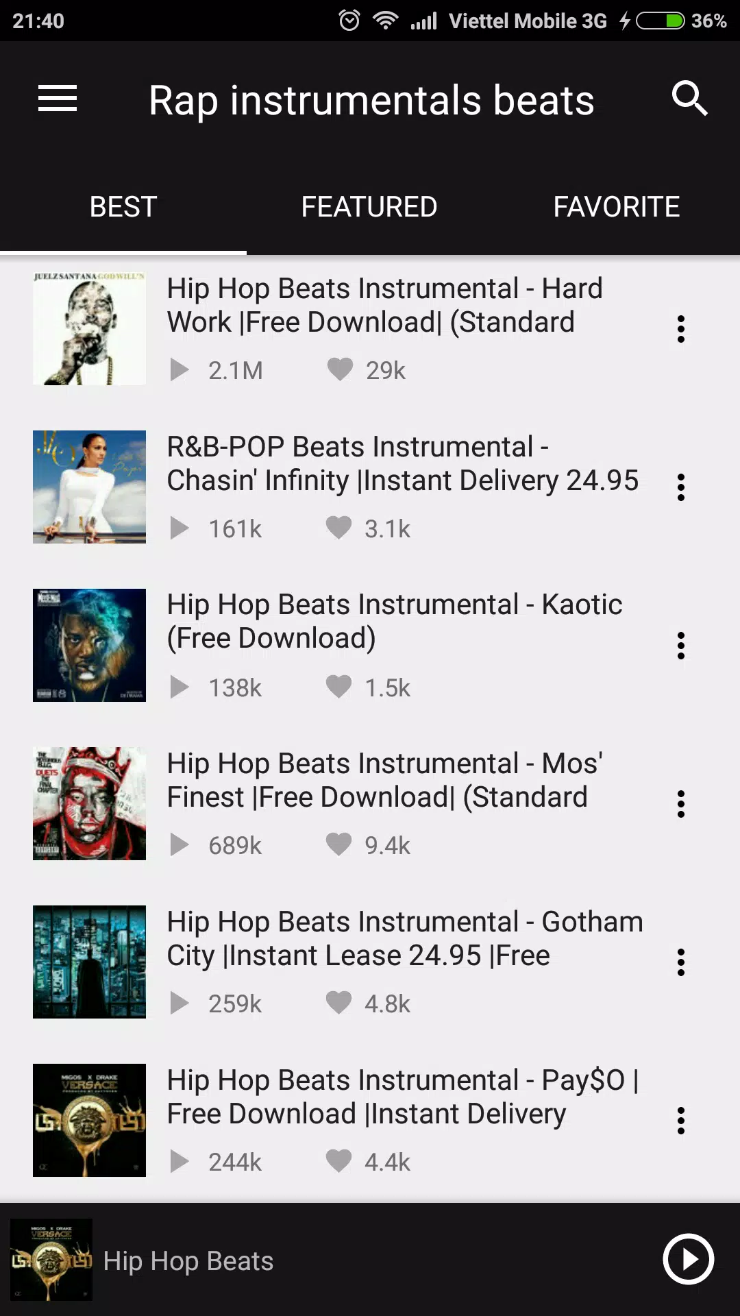 Descarga de APK de Instrumental rap beats para Android