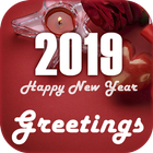 New Year 2019 Greetings أيقونة