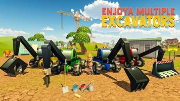 Heavy Excavator Crane Simulator - 3D Construction poster