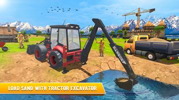 Excavator Tractor Simulator Affiche