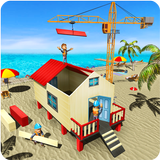 Island Beach Hut Construction icon