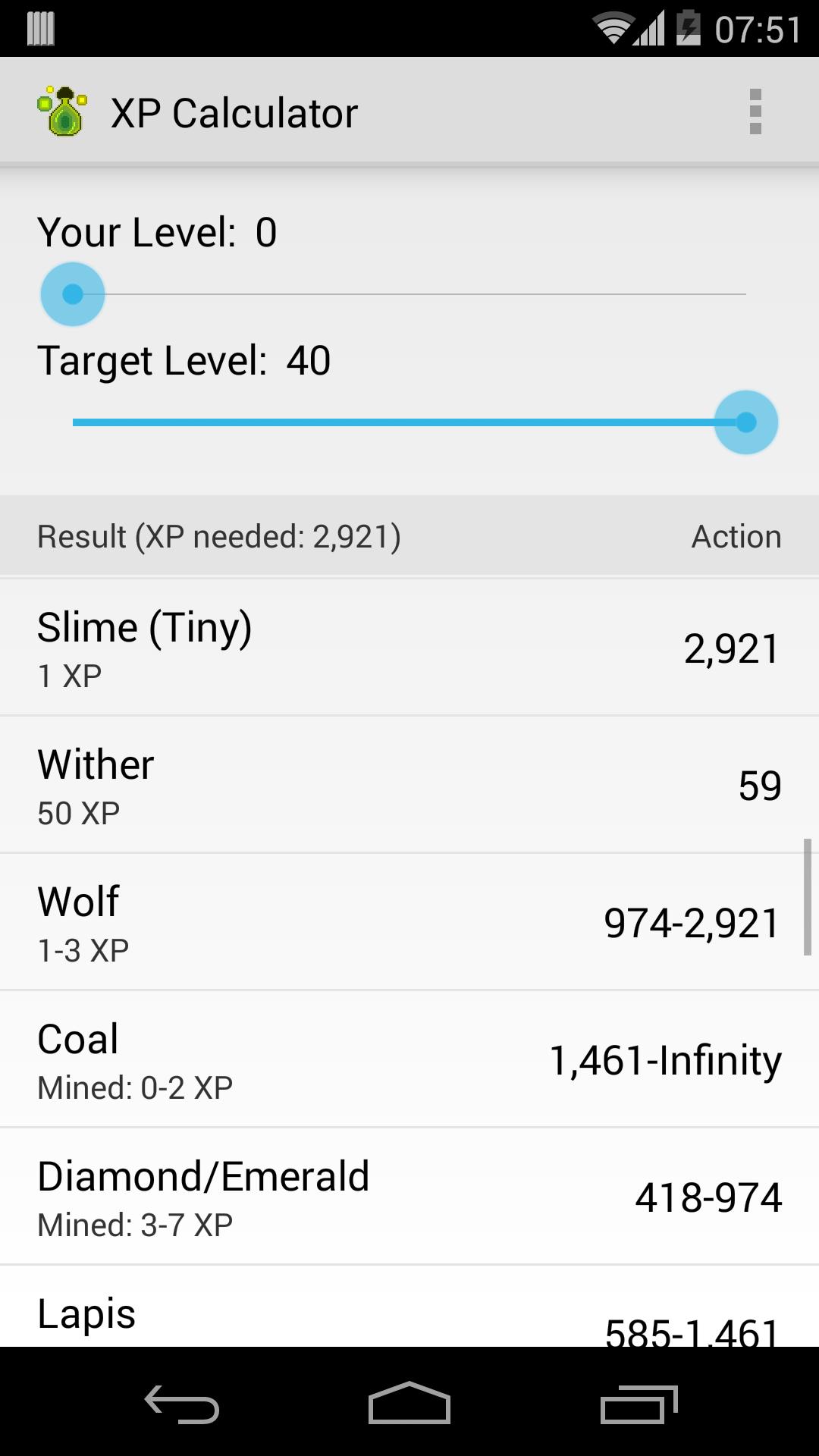 XP Calculator for Minecraft for Android - APK Download XP Calculator for Minecraft for Android - APK Download