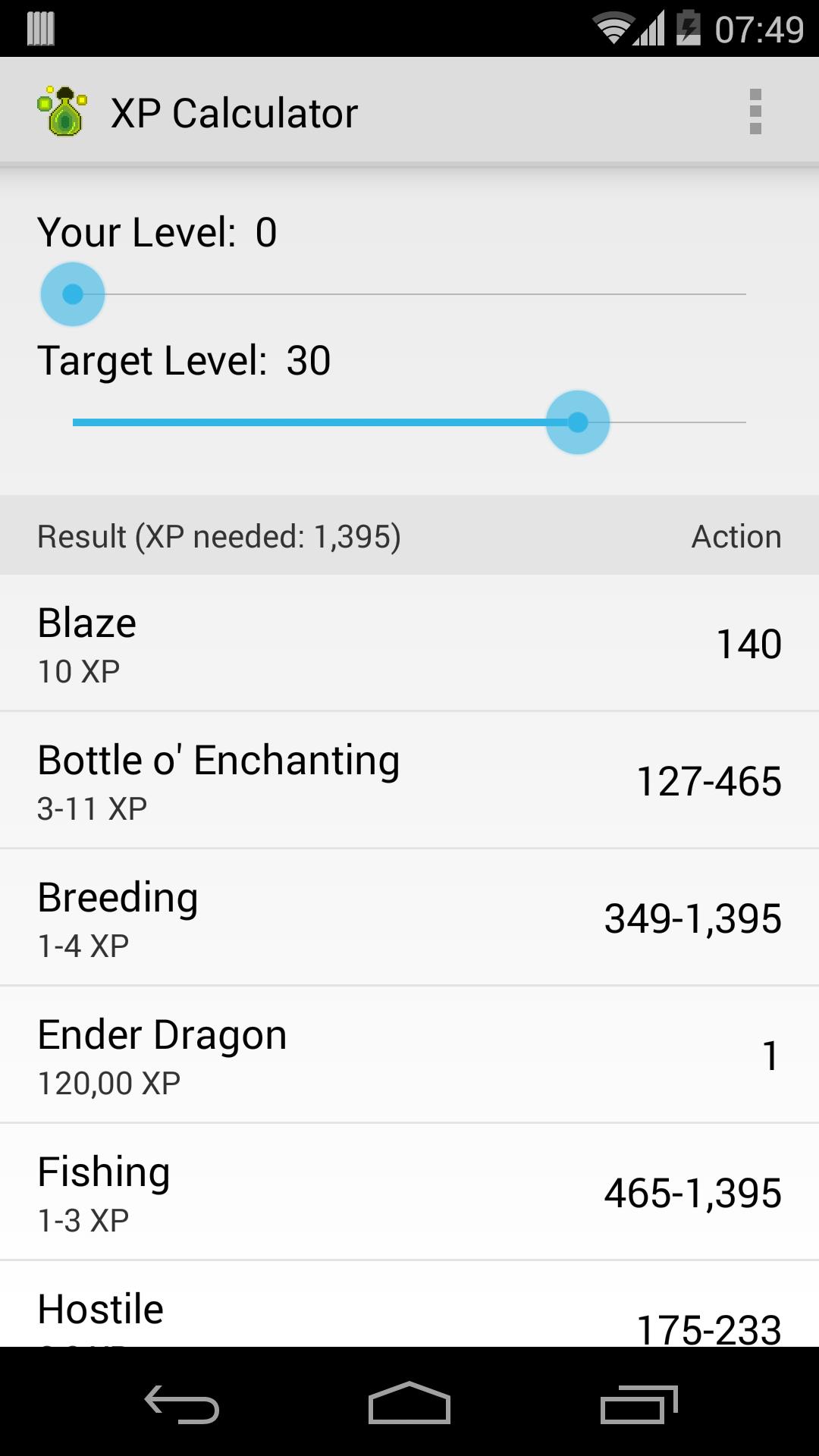 XP Calculator for Minecraft for Android - APK Download XP Calculator for Minecraft for Android - APK Download