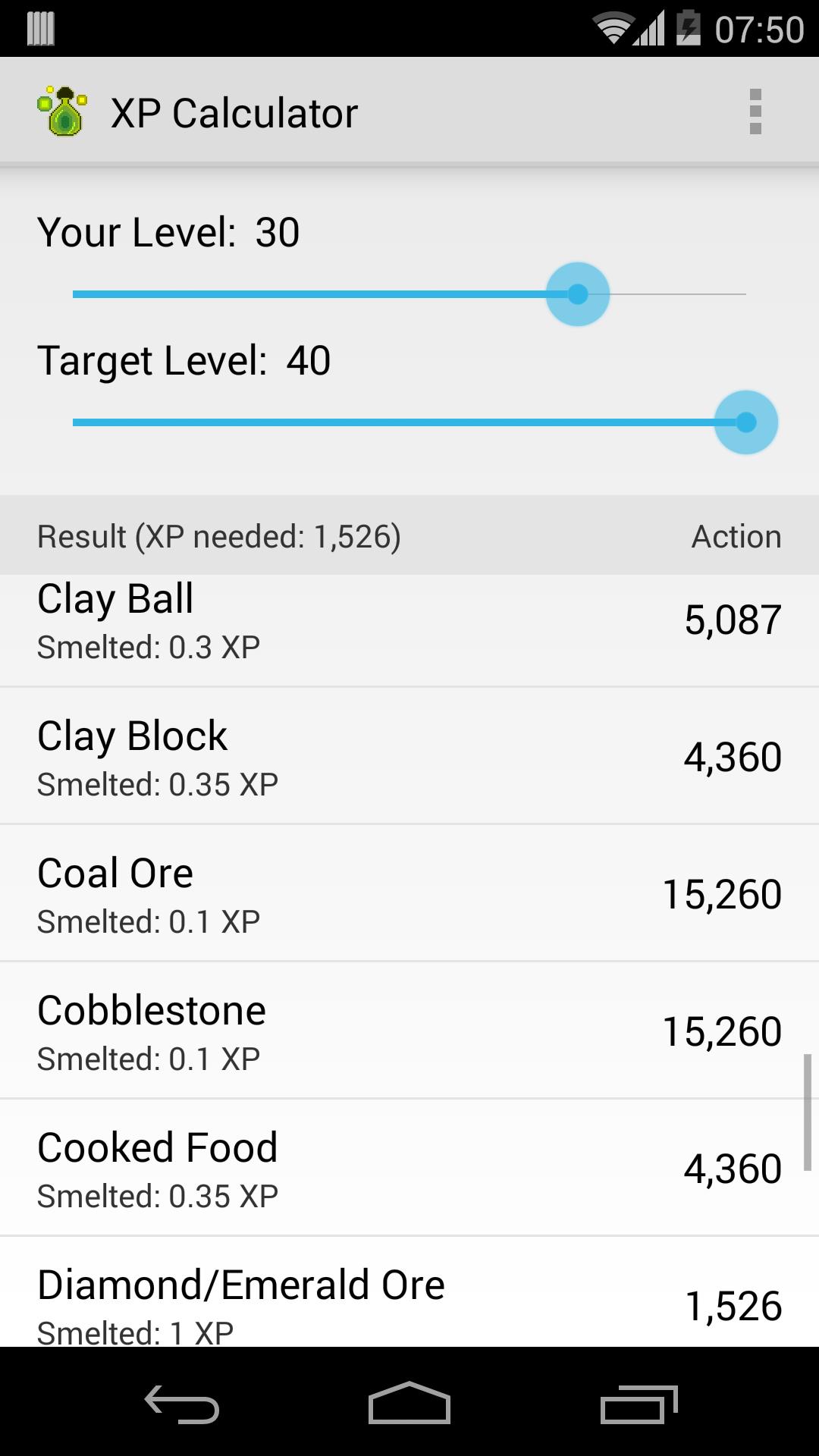 XP Calculator for Minecraft for Android - APK Download XP Calculator for Minecraft for Android - APK Download