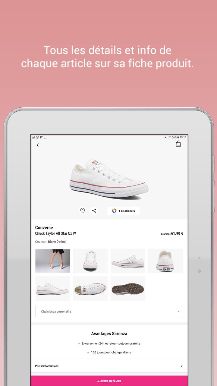Sarenza–chaussures, vêtements, sacs et accessoires for Android - APK  Download