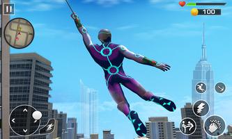 miami ville corde héros araignée ouvert monde 3D Affiche