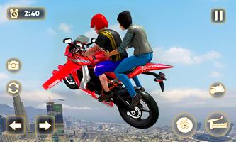 penerbangan sepeda motor taksi poster
