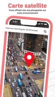 GPS Satellite Carte navigation Affiche