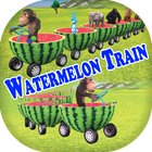 Funny Monkey Drives Watermelon Train icône