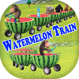 Funny Monkey Drives Watermelon Train ícone