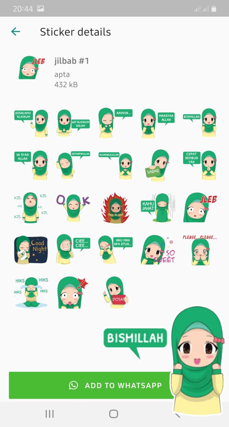 Stiker Muslimah Berhijab Wastickerapps For Android Apk Download