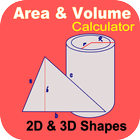 Area and Volume calculator-2D & 3D shapes icon