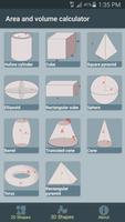 Area and Volume calculator-2D & 3D shapes poster