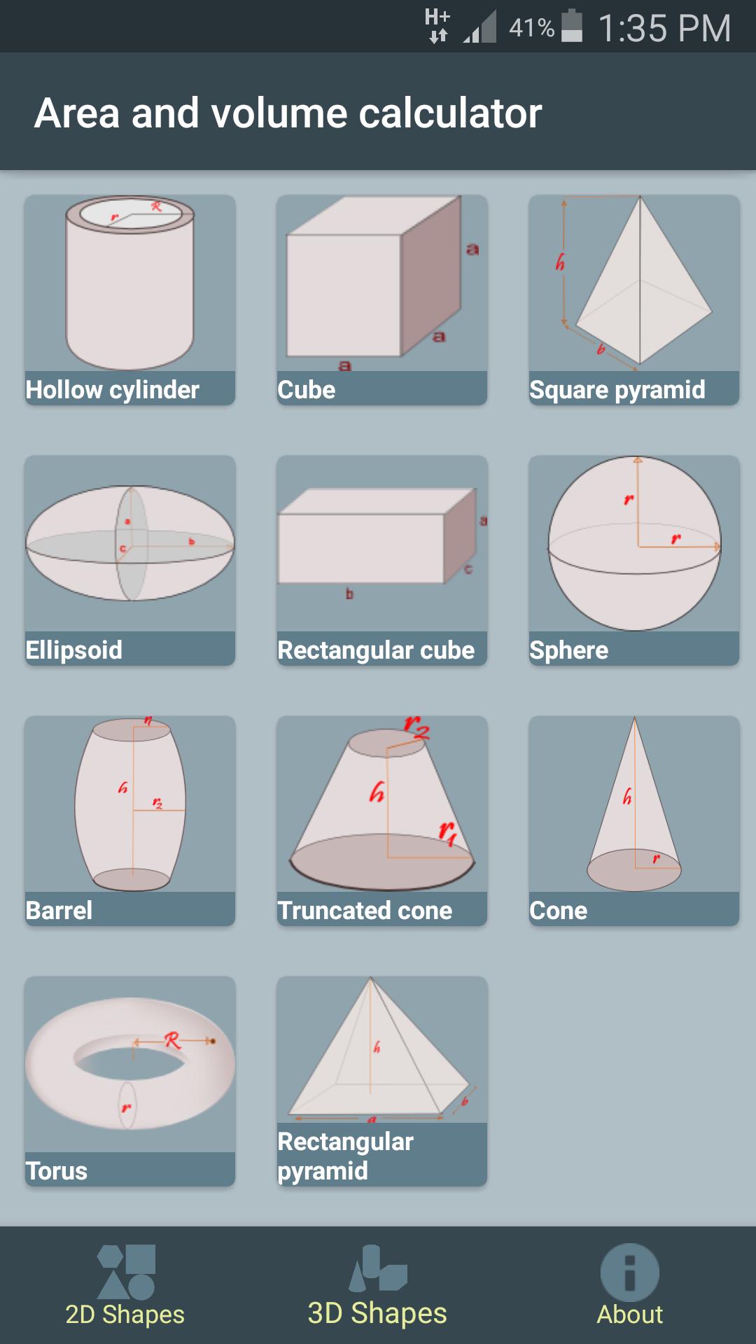 Area And Volume Calculator 2d 3d Shapes For Android Apk Download Area And Volume Calculator 2d 3d Shapes For Android Apk Download