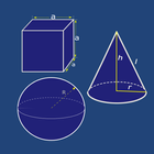 Volume calculator - 3D shapes ไอคอน