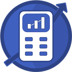 Interest calculators compound icon