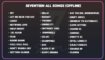 Seventeen All Songs 2021 (Offline) capture d'écran 3