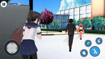 YUMI Anime High School Girl Life 3D স্ক্রিনশট 2