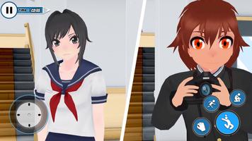 YUMI Anime High School Girl Life 3D স্ক্রিনশট 3