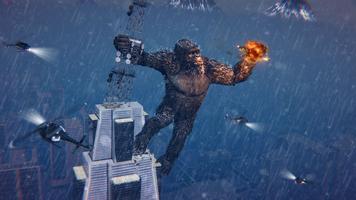 狂野憤怒的巨型大猩猩怪物獵人城市橫衝直撞 - 哥斯拉遊戲 截图 1