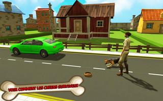 Runaway Street Dog Simulator 3D - jeu de la vie de Affiche