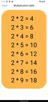 Multiplication Table capture d'écran 3