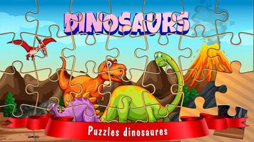 Puzzles de Dinosaures — Jigsaw Affiche
