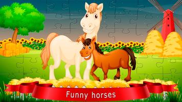 Puzzles about horses poster
