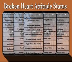 Broken Heart Attitude Status الملصق