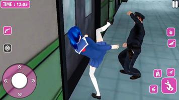 Anime School Girl Fun Life 3D 海報