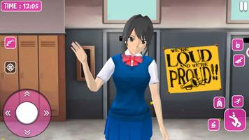 Anime School Girl Fun Life 3D capture d'écran 1