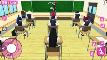 Anime School Girl Fun Life 3D تصوير الشاشة 2