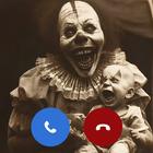 Gruseliger Clown-Videoanruf Zeichen
