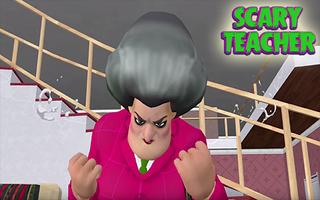 Hello Scary Teacher 3D Neighbor Halloween Trick Affiche