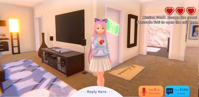 Escape Yandere AI Girlfriend الملصق