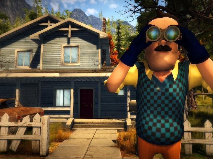 Angry neighbor mode. Scary Neighbor игра. Привет сосед Scary. Привет сосед страшный.