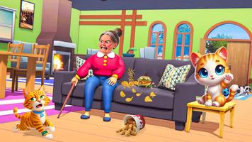 Angry Gran Vs Cat: Prank Game الملصق