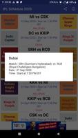 Timetable for IPL 2020 截图 1