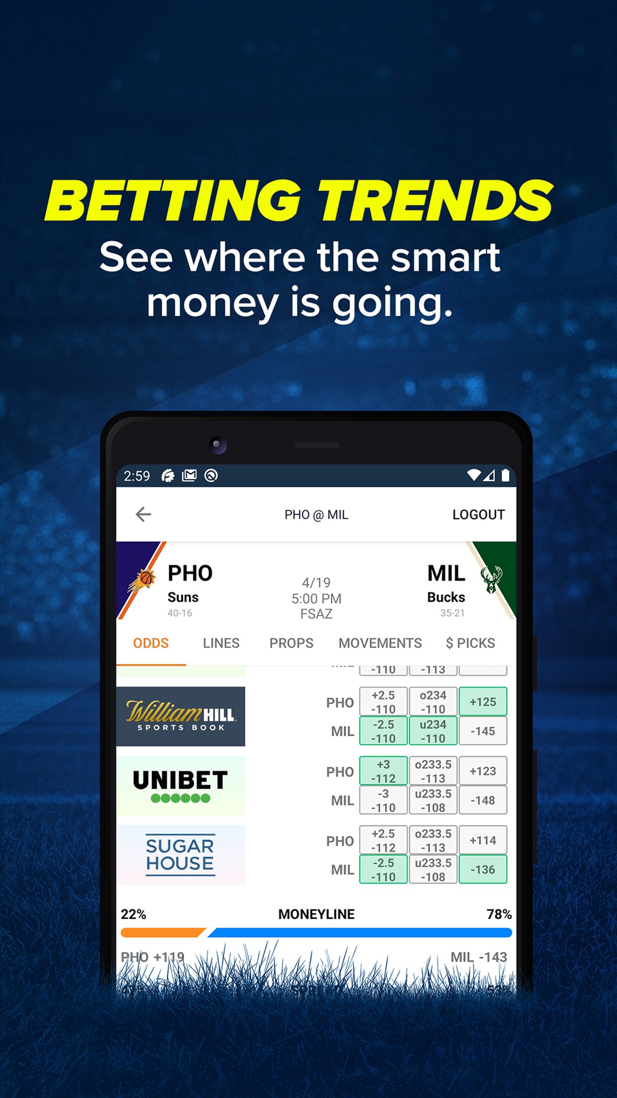 Scores And Odds Sports Betting APK for Android Download